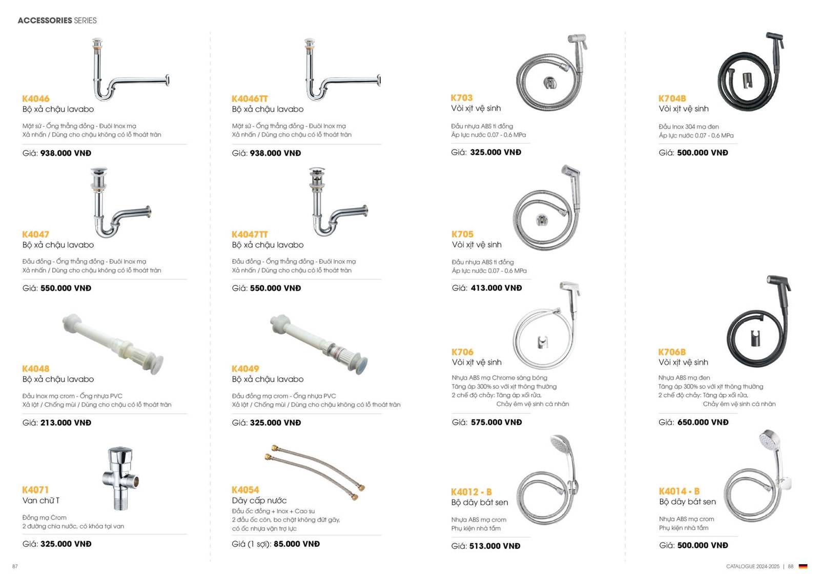 Catalogue và Bảng giá Thiết bị vệ sinh KOREST mới nhất 2024 /Page 44